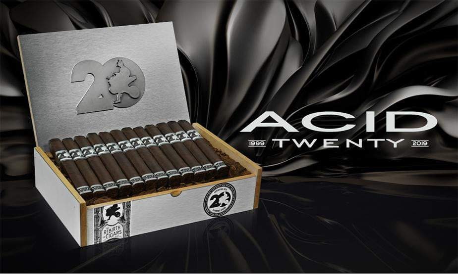 ACID 20 TWENTY YEAR 24/BX open premium cigar box with Box of 24, Robusto, Mexican San Andres Maduro wrapper, Medium strength