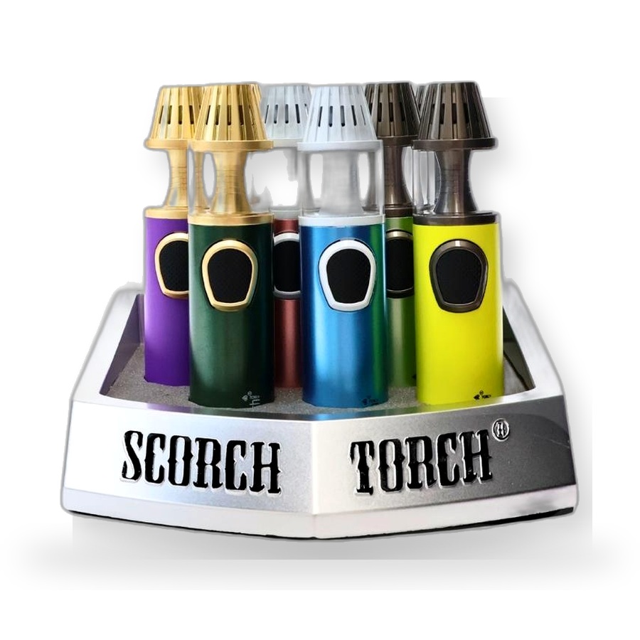 SCORCH TORCH CIGAR & CIGARETTE SINGLE FLAM DISPLAY 1 FLAME cigar lighter with Display unit